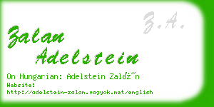 zalan adelstein business card